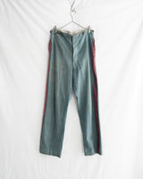 1850-70's French antique Indigo stripe fireman trousers "rare model"