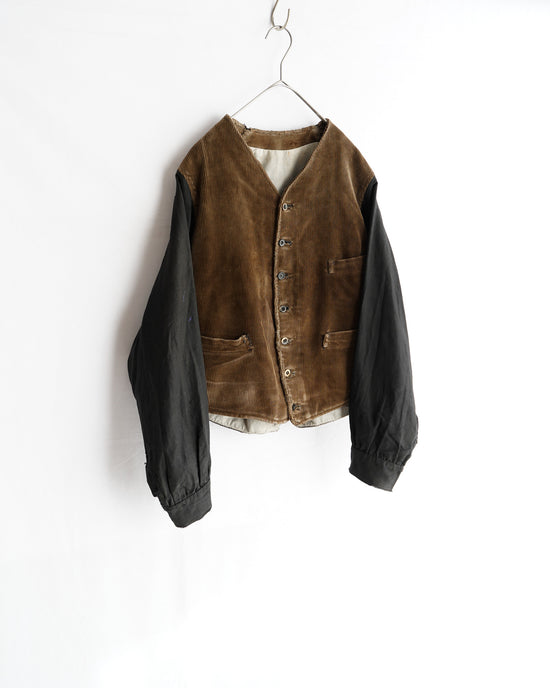 1920’s French Vintage Corduroy & cotton work jacket