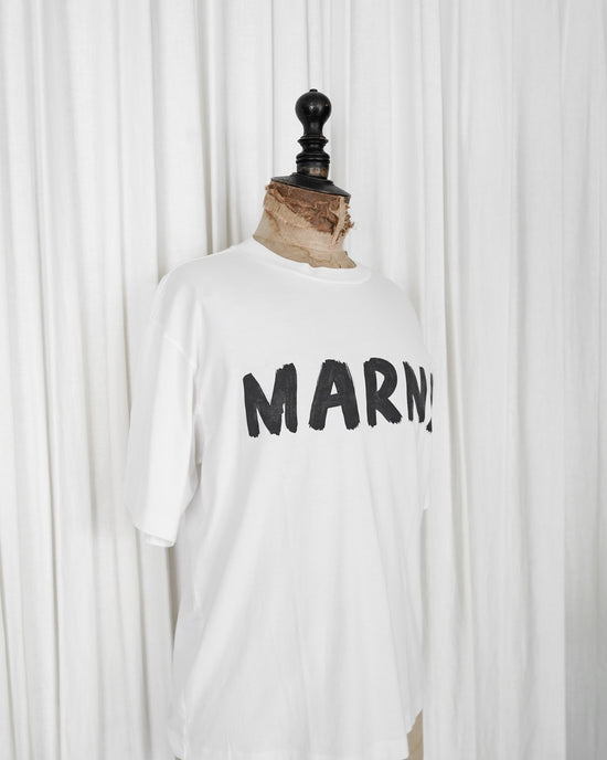 2021SS MARNI Brush Stroke Logo Over Tee