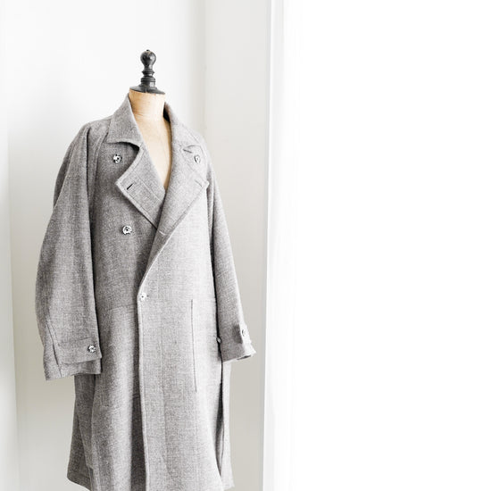 DOUBLE-BREASTED COAT(L.BROWN)