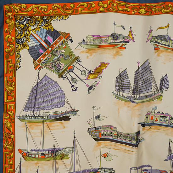 HERMES カレ90 "JUNQUES ET SAMPANS"