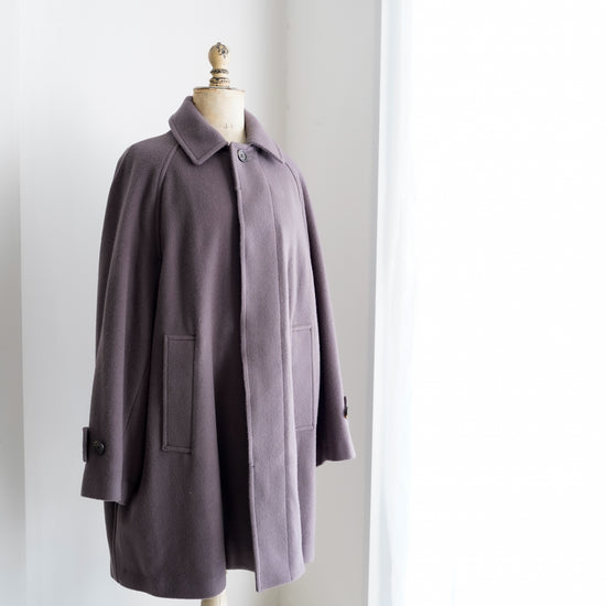 Wool Stain Collar Half Coat