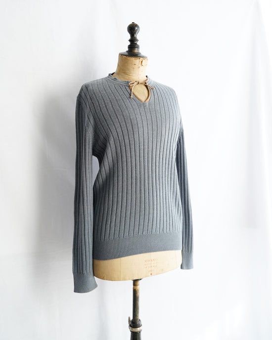 HERMES Made in ITARY Leather switching key neck knit