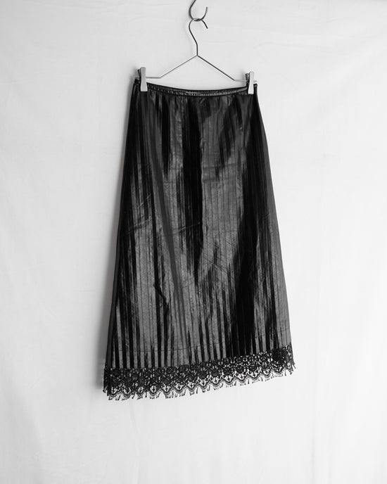 JIL SANDER Made in Italy Pleated leather skirt