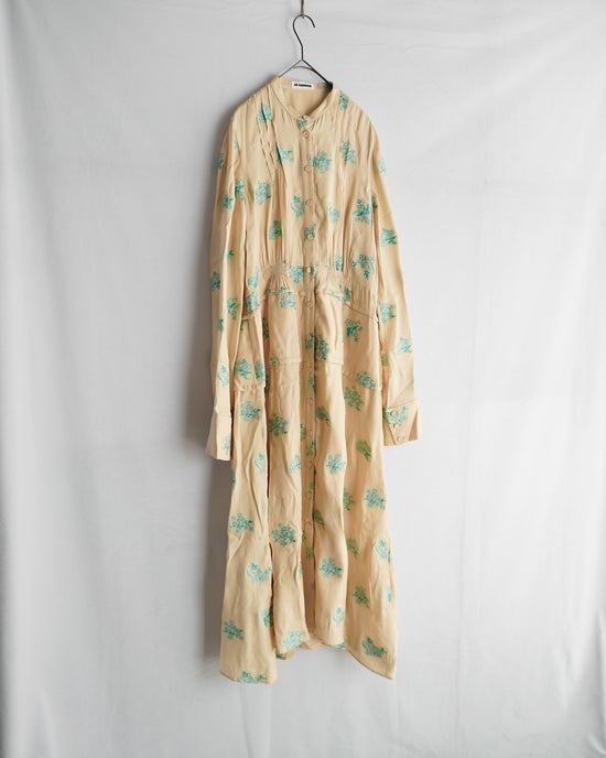 JIL SANDER Made in Italy Rayon embroidered dress