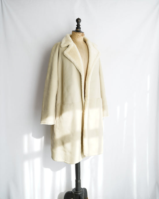 HERMES by Martin Margiela Made in France 1998aw Mouton leather long coat