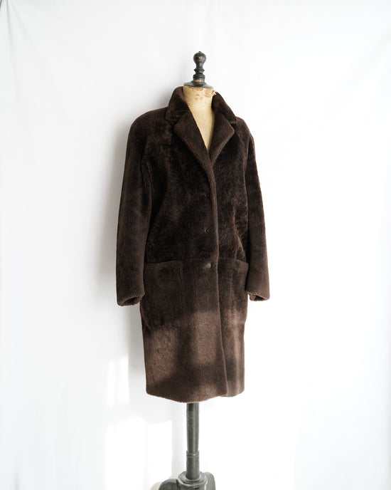 HERMES by Martin Margiela Made in France Mouton leather teddy coat