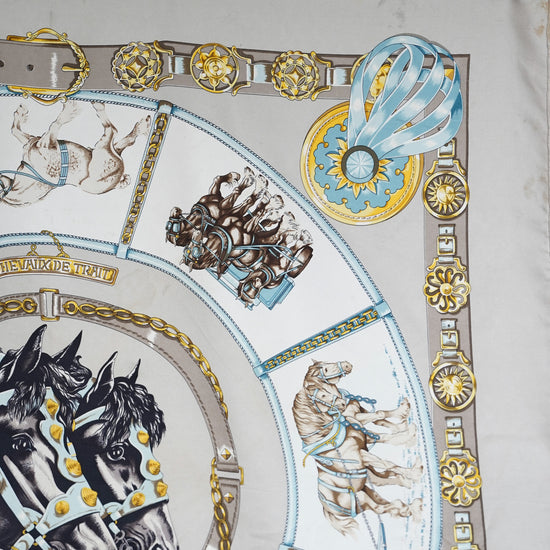 90s HERMES カレ90"Chevaux de Trait"