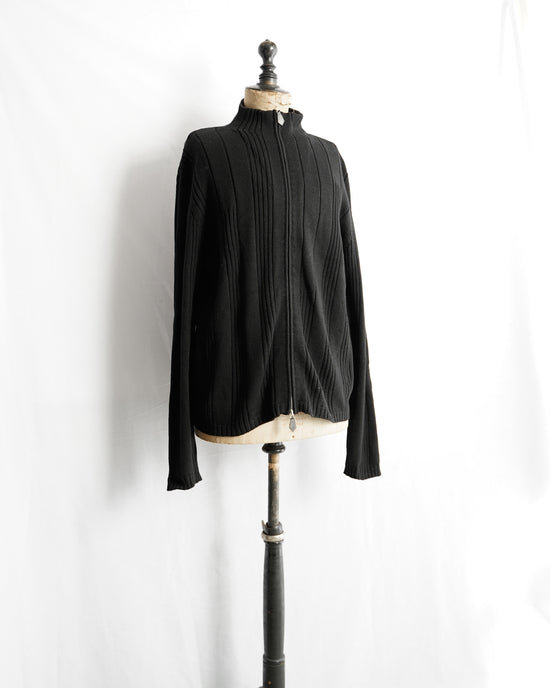 HERMES Made in ITARY Wool & Cotton double zip drivers knit