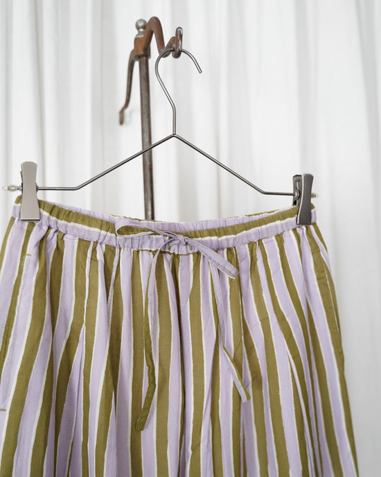 Sara mallika cotton wave stripe print pants