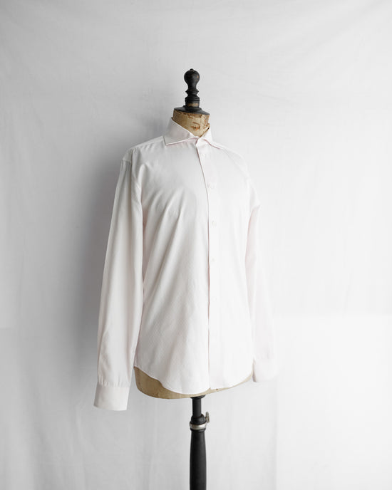 HERMES Made in France Serie button pink Jacquard shirt