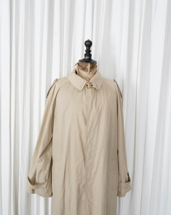 80s allegri "Design by Giorgio Armani" moda impermeabile "OSLO DOUBLE" Cotton Trench Coat Made in ITARY