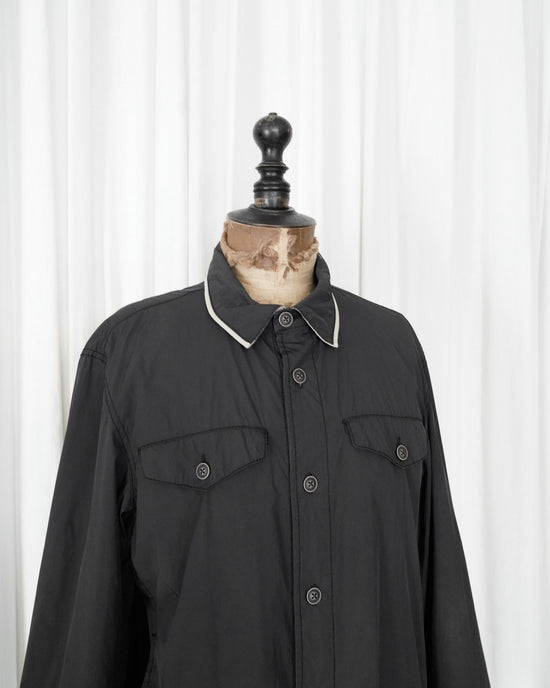 ARMANI COLLEZIONI Water Repellent Piping Trimmed Shirt Jacket
