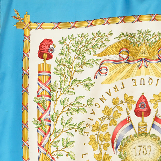 HERMES カレ90 "1789 LIBERTE EGALITE FRATERNITE REPUBLIQ" 1990&