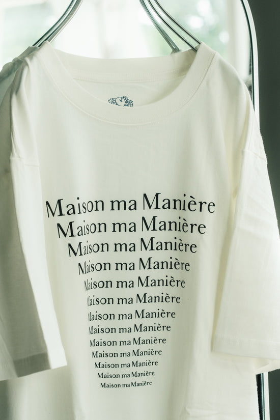 MAISON MA MANIERE LOGO S/S TEE WHITE
