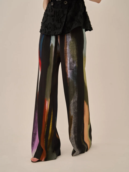 AKIRANAKA Empty stripe pants BK