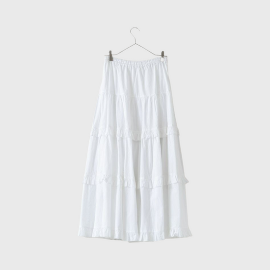 Cotton Volume Frill Skirt