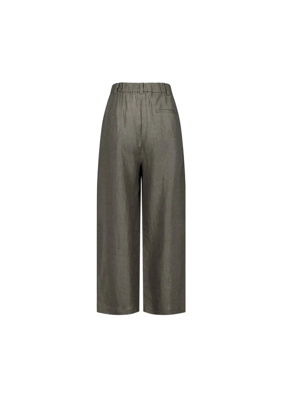 AMOMENTO linen two tuck wide pants