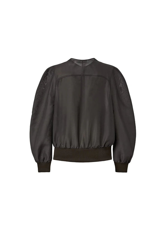 AMOMENTO mock neck organza jumper