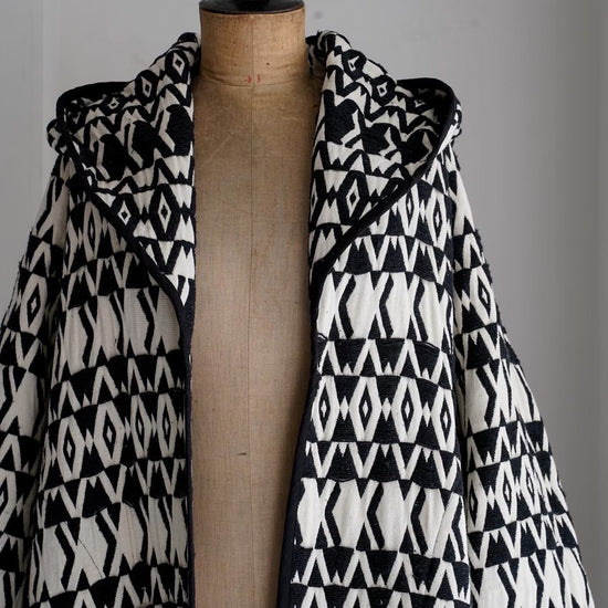 COTTON JACQUARD BIG FOODIE COAT