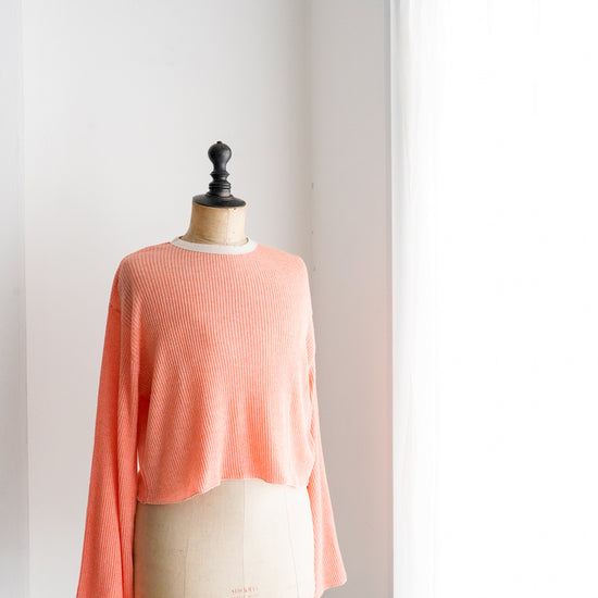 GAUZE RIB LONG LOOSE SLV