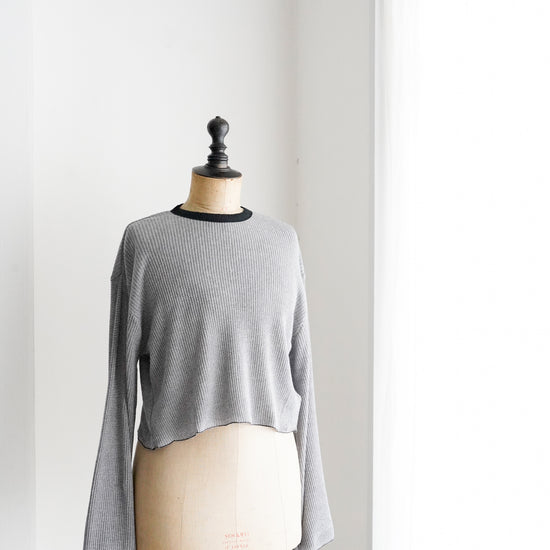 GAUZE RIB LONG LOOSE SLV