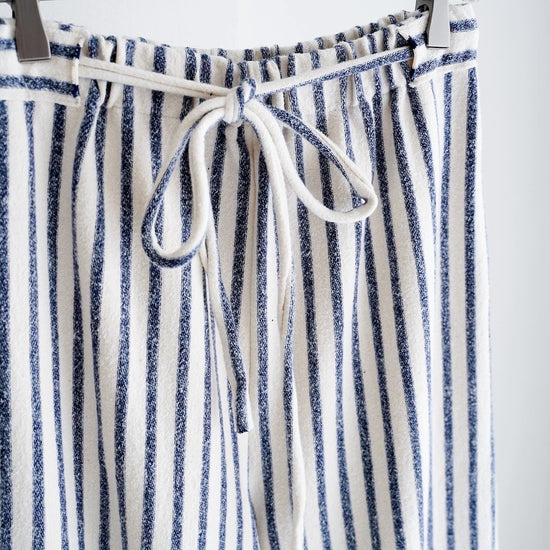 STRIPE FLEECE RELAX PANTS