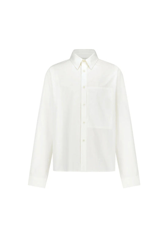 AMOMENTO basic pocket shirt