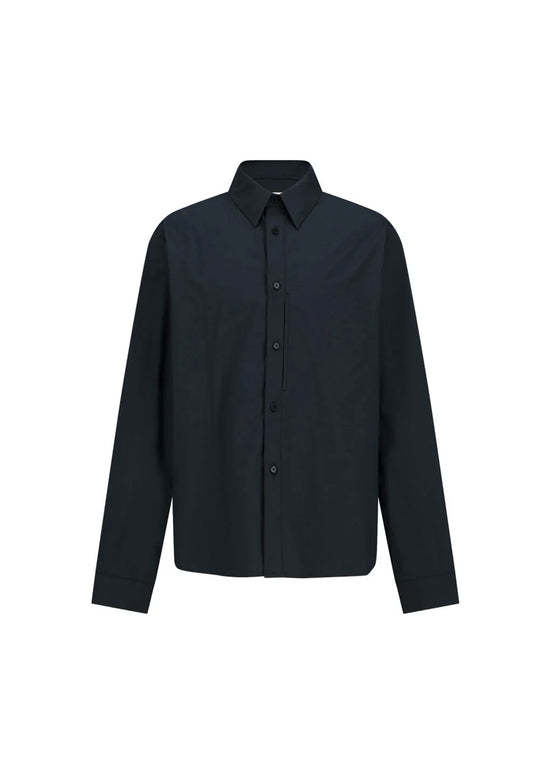 AMOMENTO basic pocket shirt