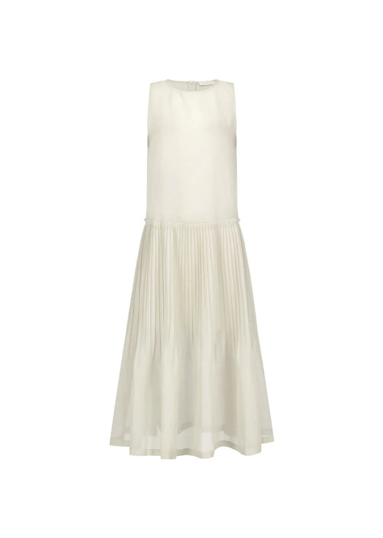 AMOMENTO pleated sleeveless dress