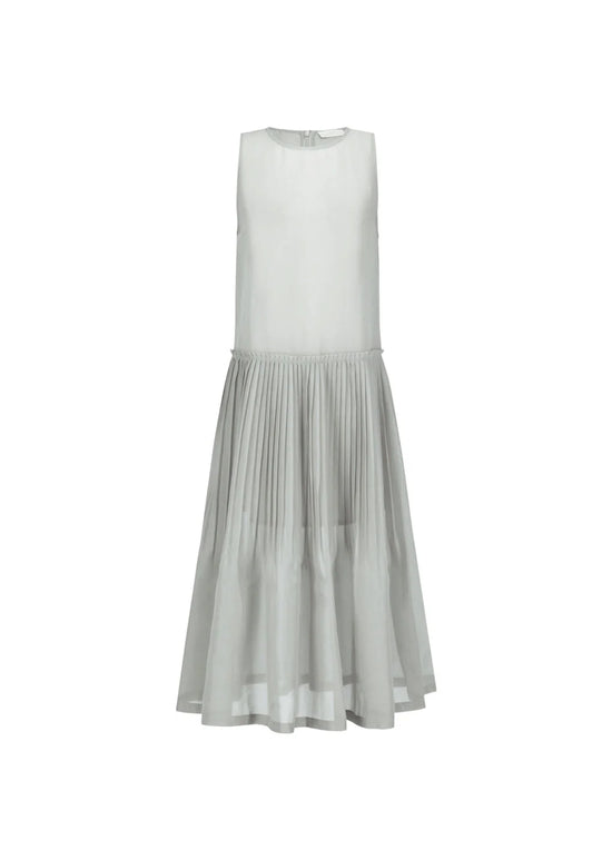 AMOMENTO pleated sleeveless dress