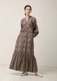 Sara mallika Cotton Jacquard Flower Print Yoke Dress