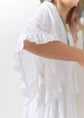 Joint Lace Frill Sleeve Dress