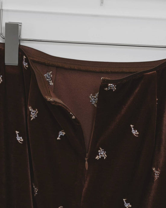 TODAYFUL Petit Flower Velour Skirt