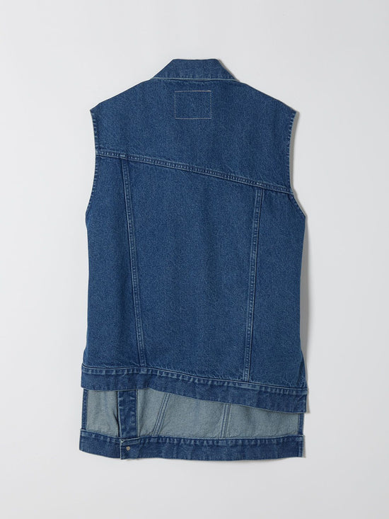 wave denim vest