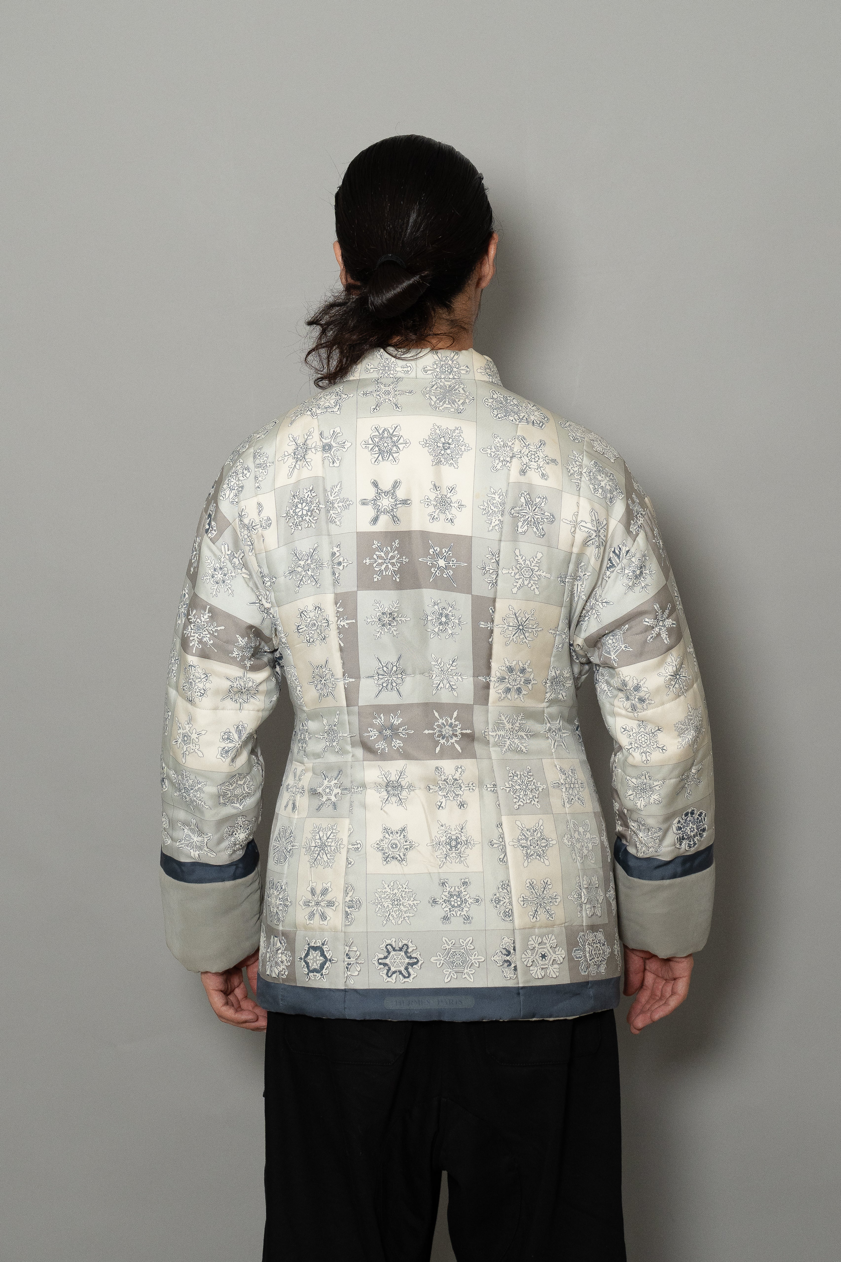 HERMES Made in France マルジェラ期 Reversible silk quilted coat