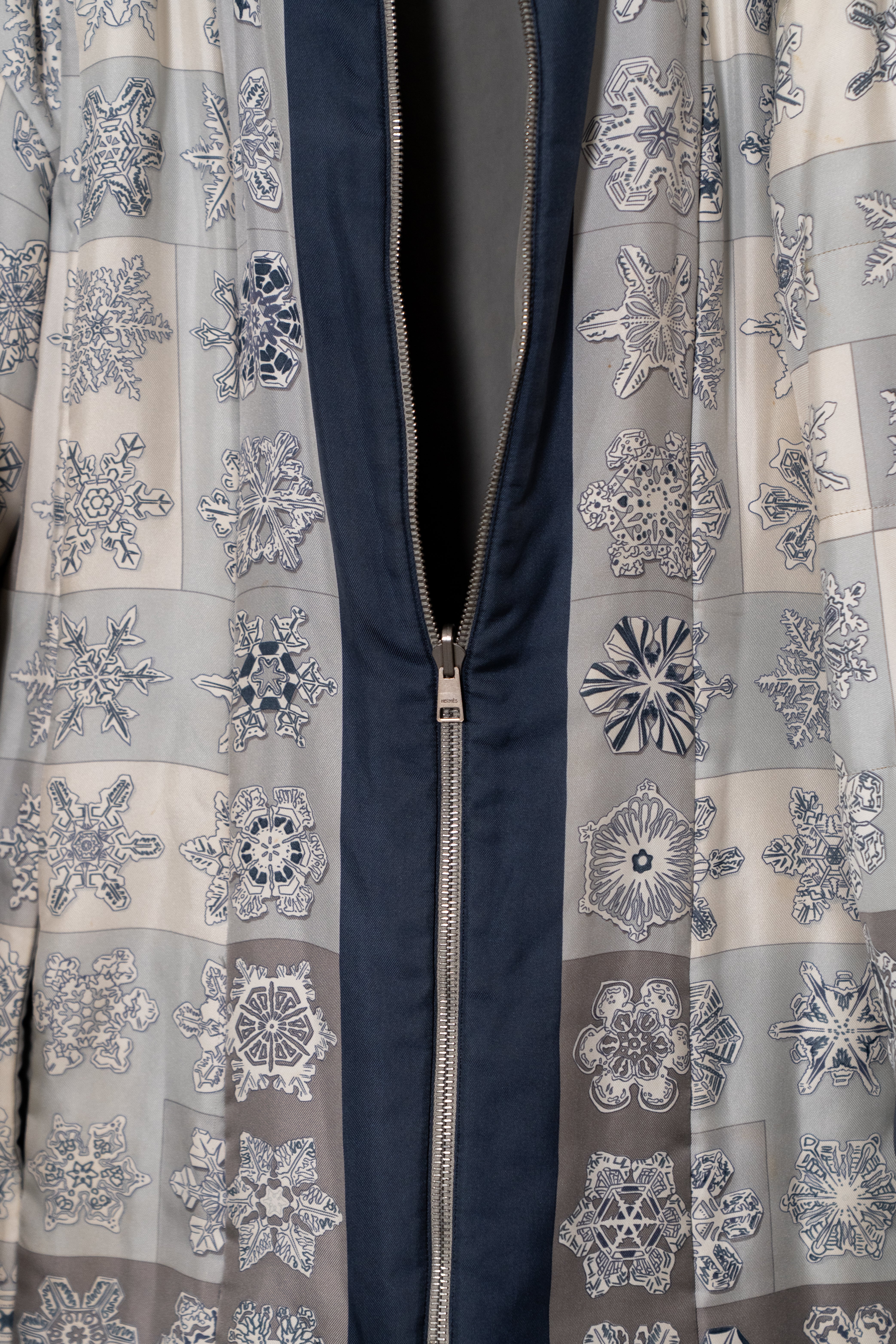 希少 マルジェラ期 エルメス シルク リバーシブル 中綿コート 雪の結晶