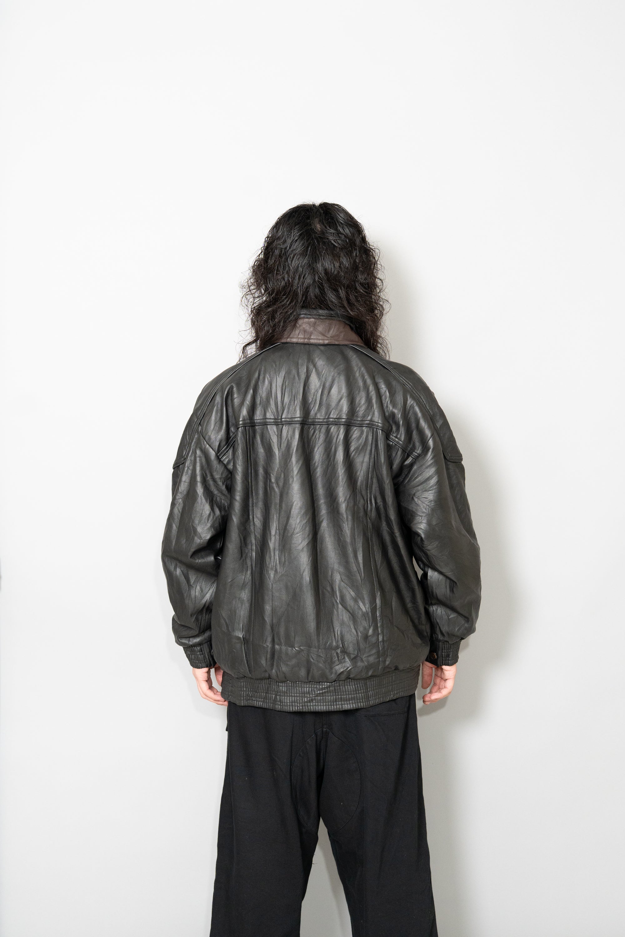 ジャケット・アウター Vintage leather jacket archive 1980s Made in ITARY GV Luxury Design Leather Jacket 