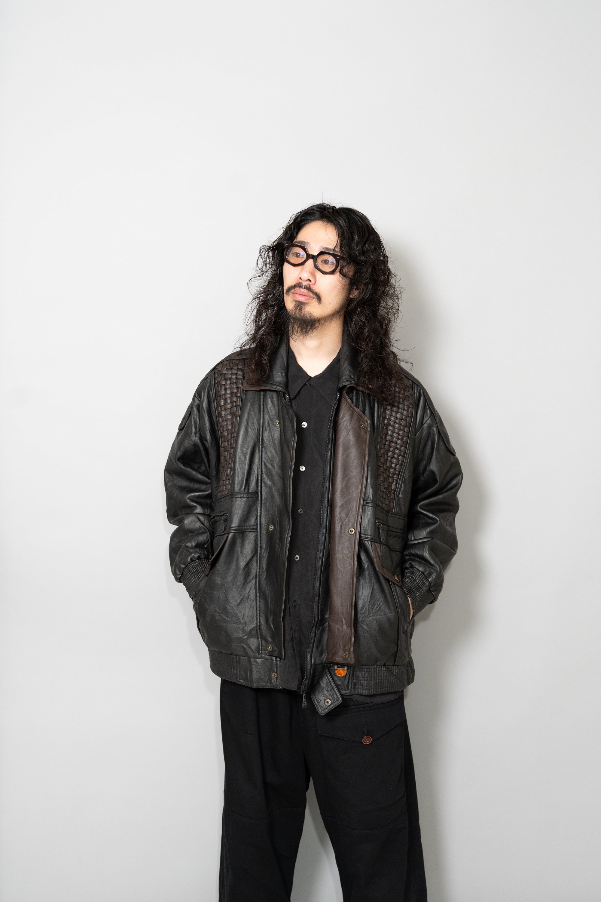 1980s Made in ITARY GV Luxury Design Leather Jacket 