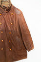 1987AW C.P.COMPANY LEATHER DOUBLE BREASTED COAT Ideas From Massimo osti