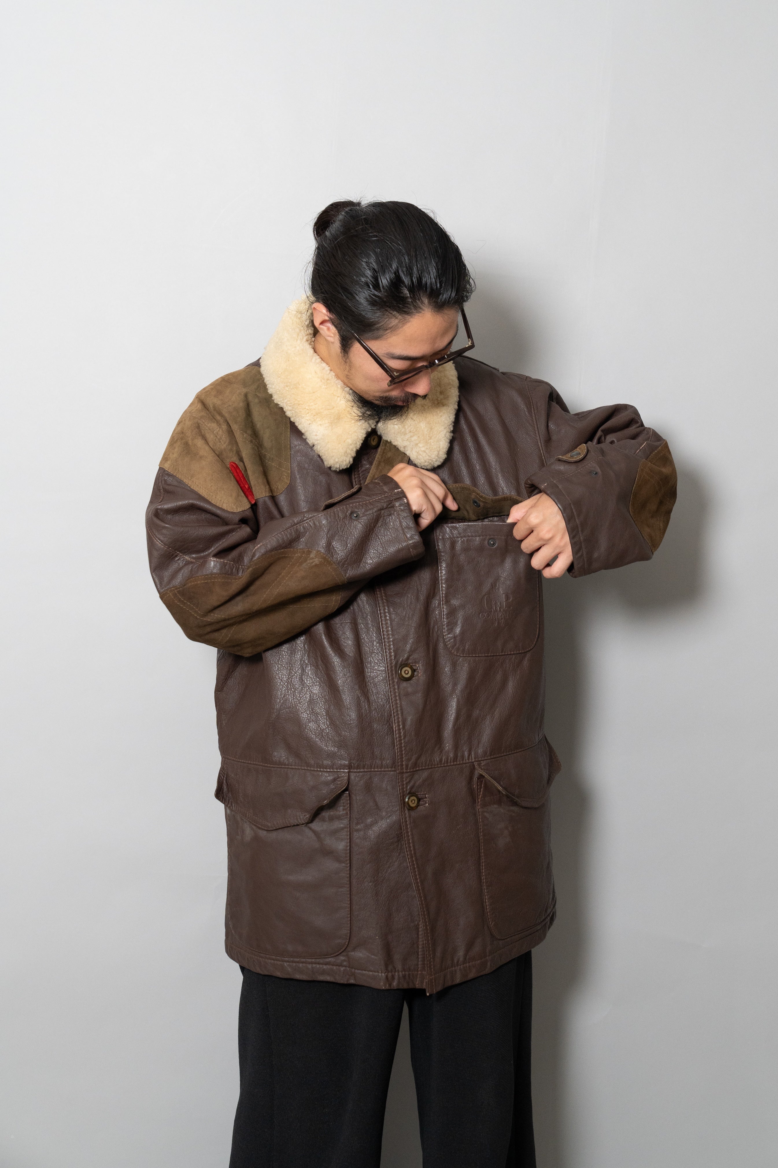 83AW C.P.COMPANY LEATHER HUNTING JACKET – Maison ma Manière