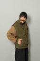 1990s FACONNABLE Leather Sleeve Flight Jacket