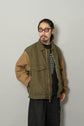1990s FACONNABLE Leather Sleeve Flight Jacket