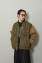 1990s FACONNABLE Leather Sleeve Flight Jacket