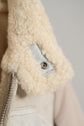 C.P.Company 2006AW Shearling Collar White Leather Jacket