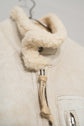 C.P.Company 2006AW Shearling Collar White Leather Jacket