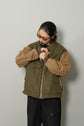1990s FACONNABLE Leather Sleeve Flight Jacket