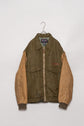 1990s FACONNABLE Leather Sleeve Flight Jacket
