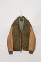 1990s FACONNABLE Leather Sleeve Flight Jacket