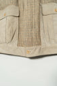 MADE IN ITALY "SMALBY LINEN SILK SWITCHING LEATHER JACKET